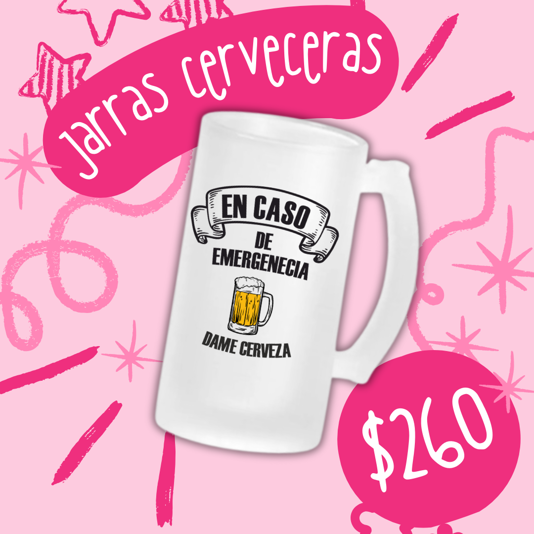 Jarra cerveceras esmerilada